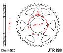 JT Sprocket Rear JTR890 45T