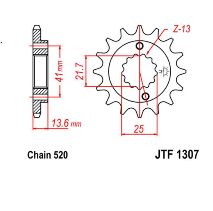 JT Sprocket Front JTF1307 15T