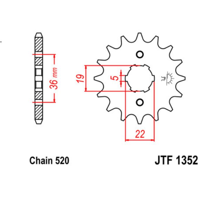 JT Sprocket Front JTF1352 13T