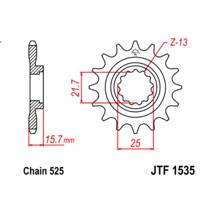 JT Sprocket Front JTF1535 15T