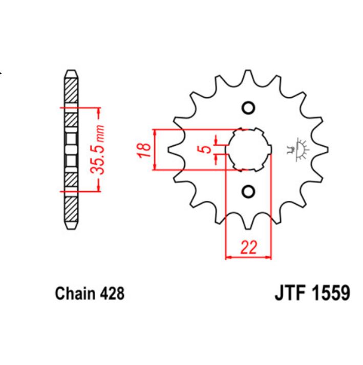 JT Sprocket Front JTF1559 14T