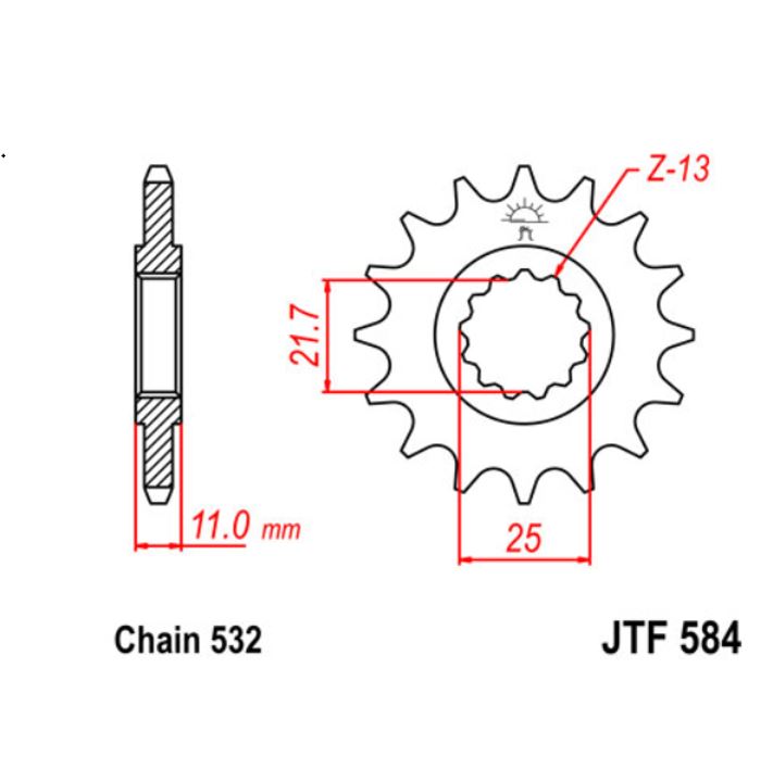 JT Sprocket Front JTF1902 16T