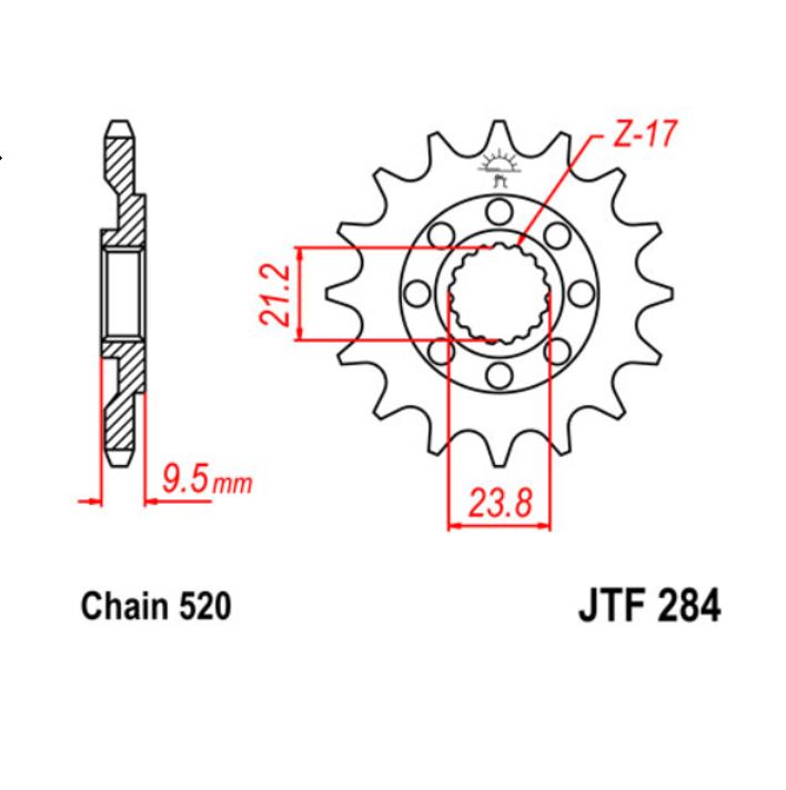 JT Sprocket Front JTF284 13T