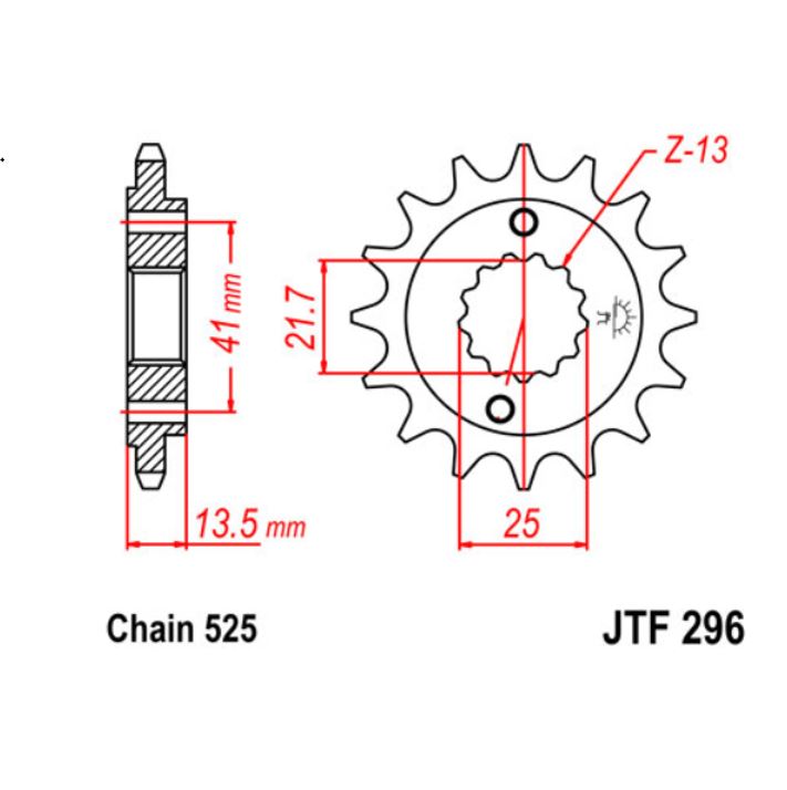 JT Sprocket Front JTF296 15T