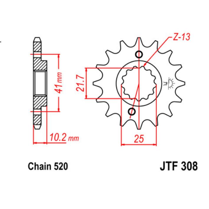 JT Sprocket Front JTF308 15T