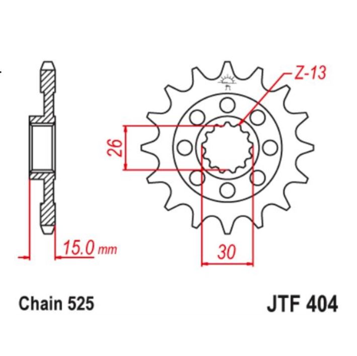 JT Sprocket Front JTF404 17T