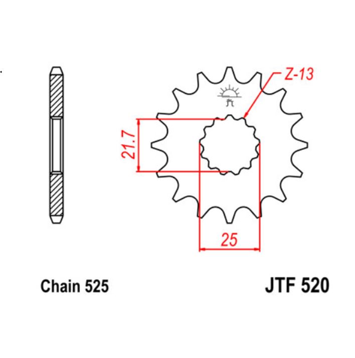 JT Sprocket Front JTF520 15T