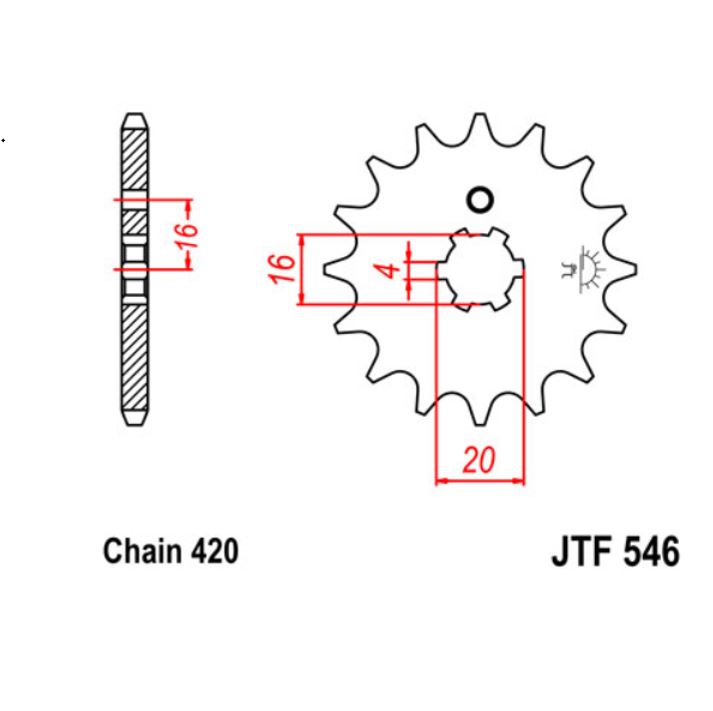 JT Sprocket Front JTF546 13T