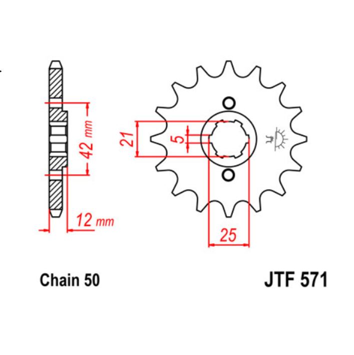 JT Sprocket Front JTF571 17T