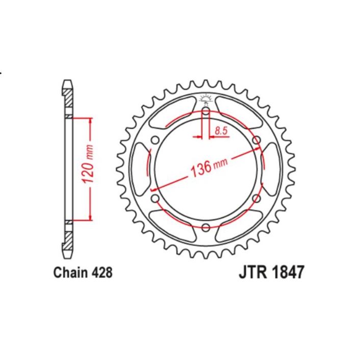 JT Sprocket Rear JTR1847 48T