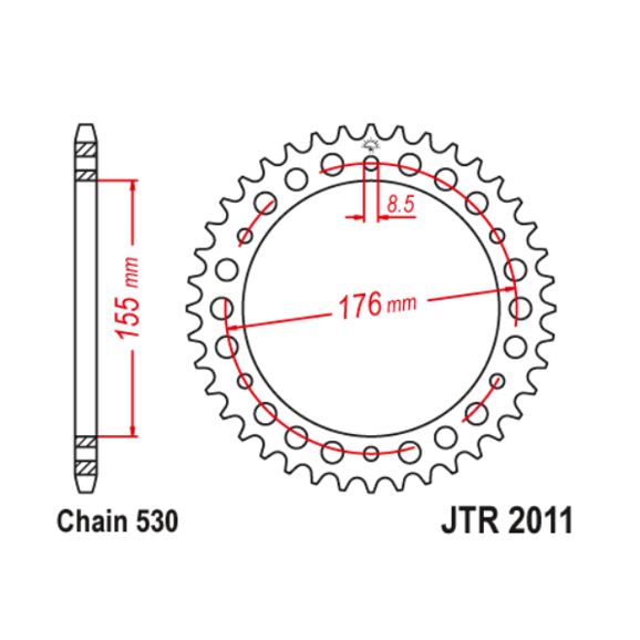 JT Sprocket Rear JTR2011 42T