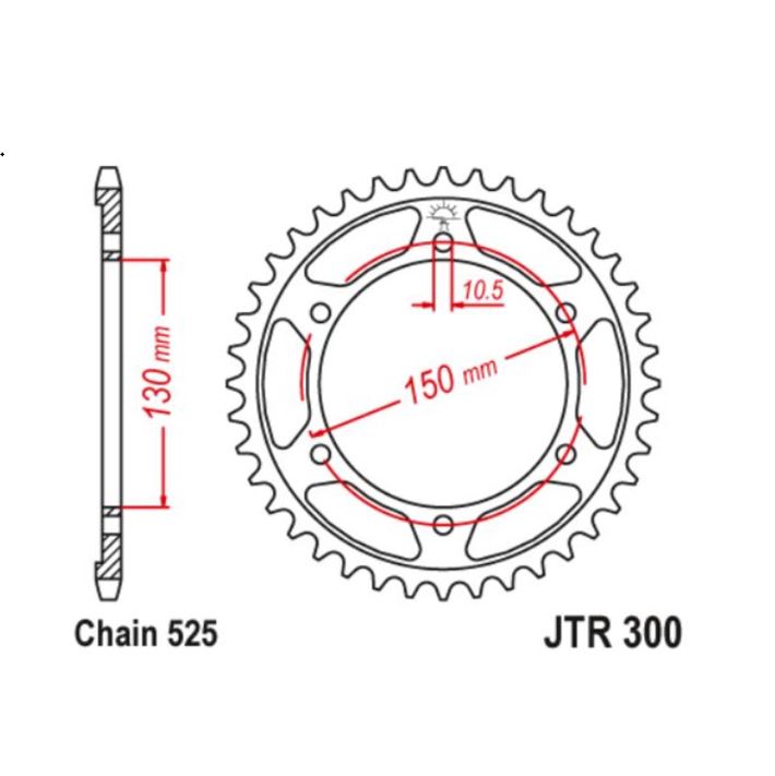 JT Sprocket Rear JTR300 48T