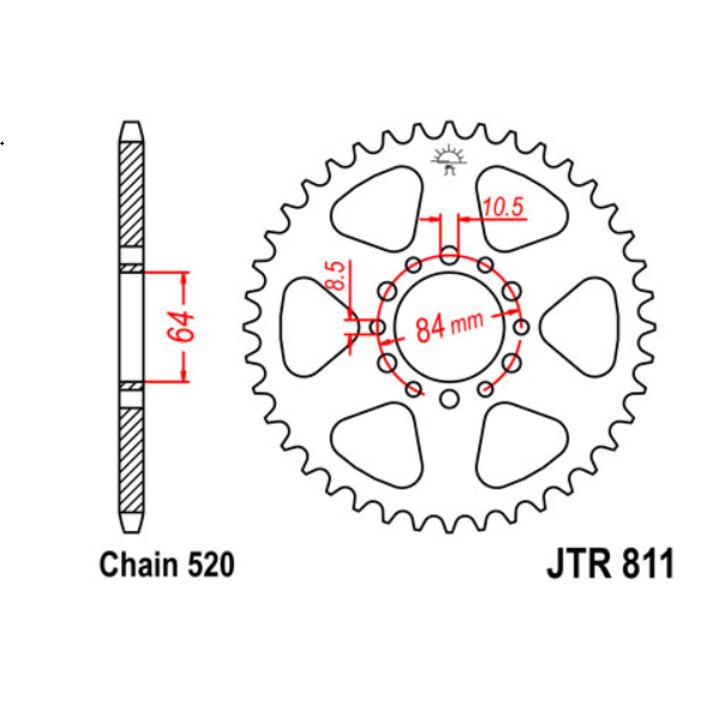 JT Sprocket Rear JTR811 39T