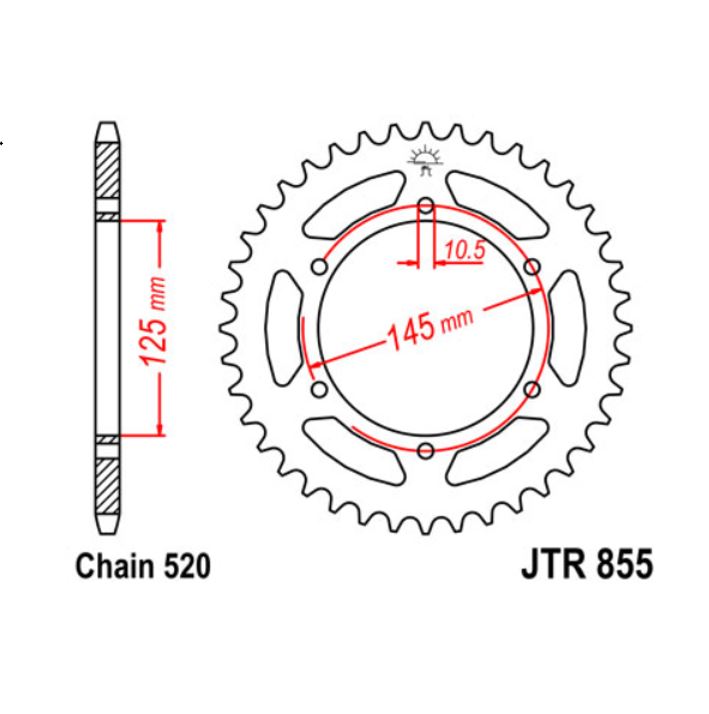 JT Sprocket Rear JTR855 45T