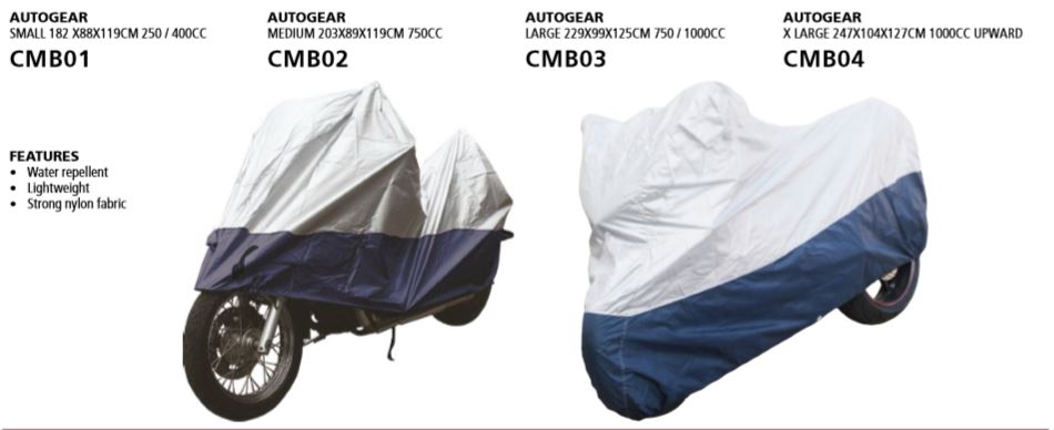 Auto Gear Motorcycle Cover S