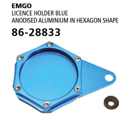 Emgo Hex Sport Licence Holder Blue