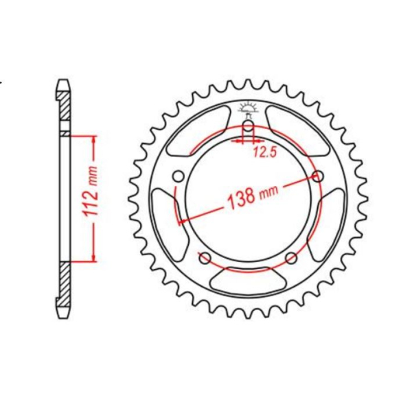 Emgo Sprocket Rear Honda CGL125