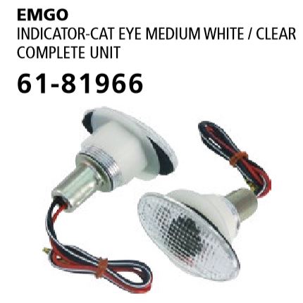Emgo Indicator Fairing Mount Cat Eye Medium Clear
