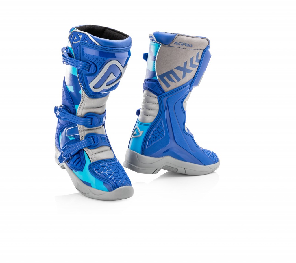 Acerbis X-Team Youth MX Boots Blue/Grey