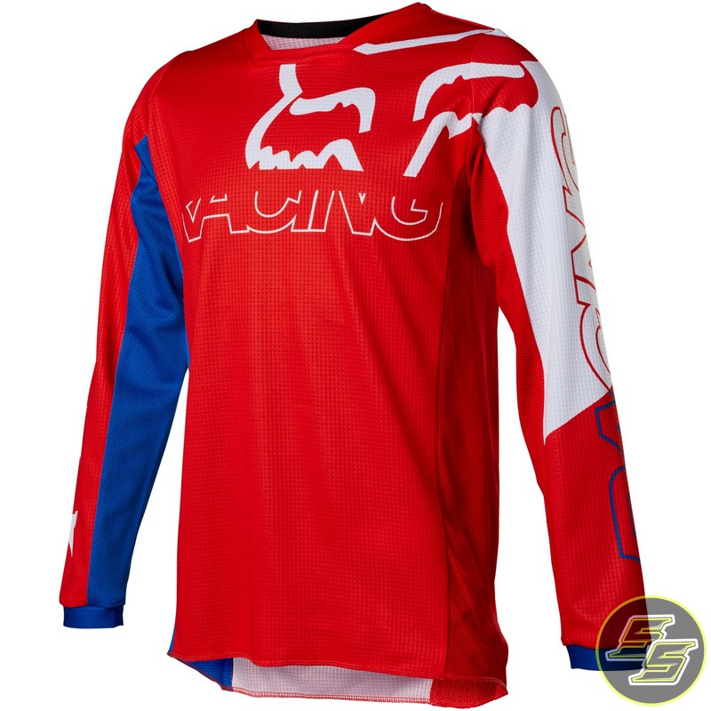 Fox 180 Skew MX Jersey Youth White/Red/Blue
