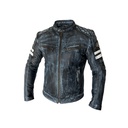 Arma Maverick Leather Jacket Navy Blue