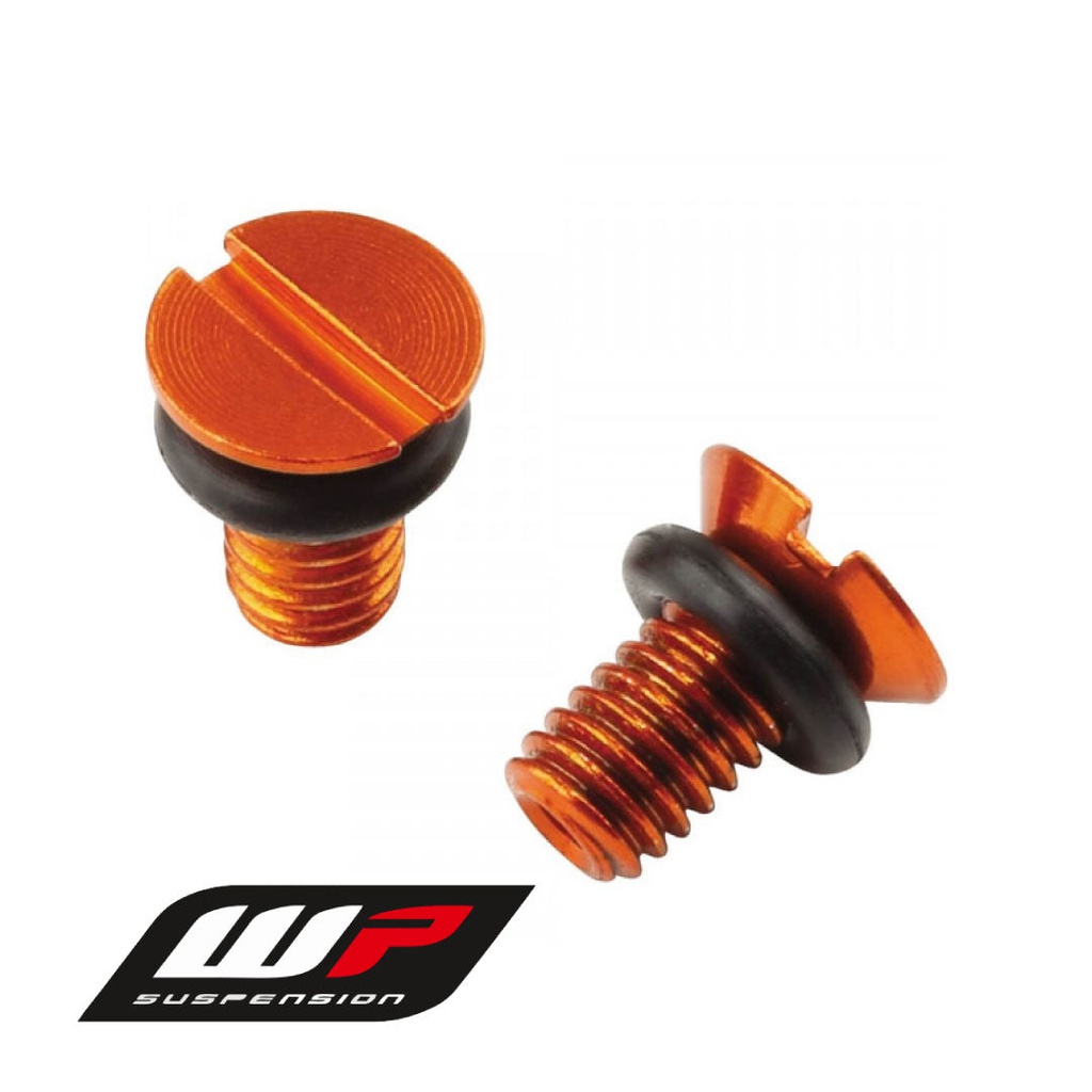 Zeta Front Fork Air Valve Cap Screw WP 2pc Orange