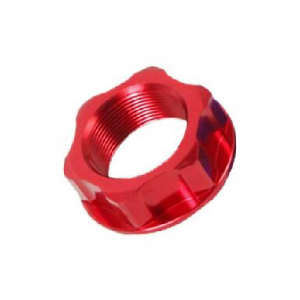 Zeta Steering Stem Nut Yamaha M22x27-P1.0 H12 Red