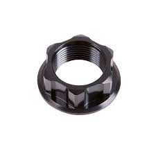 Zeta Steering Stem Nut Honda M24x30-P1.0 H12 Black