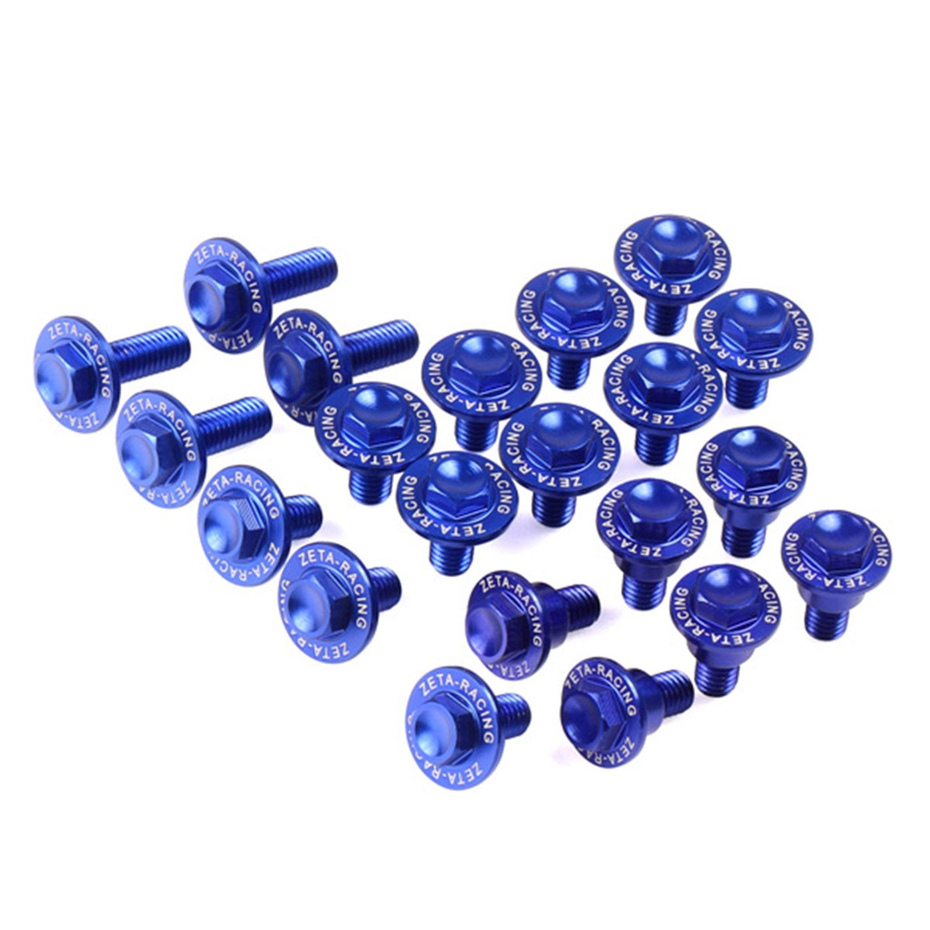 Zeta Alu Bolt Set for Plastics YZ125/250 '08 Blue