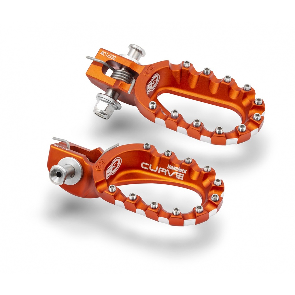 S3 Hardrock Alu Footpegs KTM|Husky|GasGas '17-21 Low/Back Orange