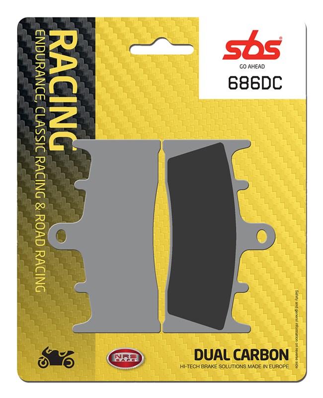 SBS Brake Pad FA188 Racing Dual Carbon Front