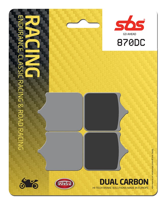 SBS Brake Pad FA604 Racing Dual Carbon Front