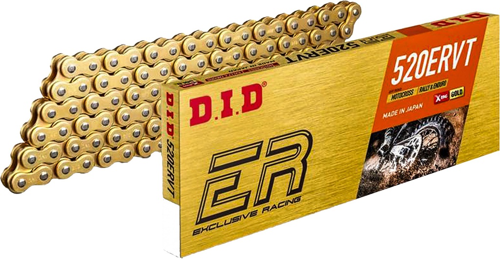 DID Chain 520 120L ERVT X-Ring FB Clip Gold