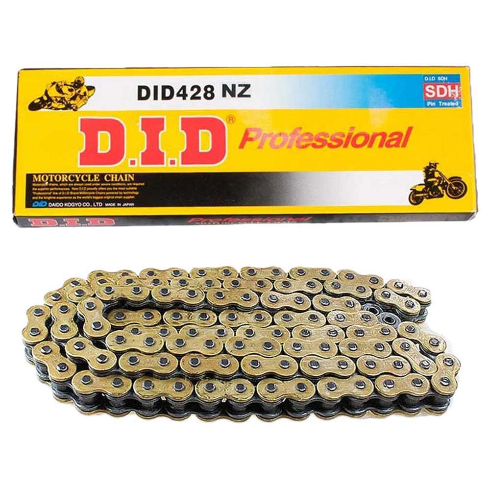 DID Chain 428 120L NZ Std FB Clip Gold/Black