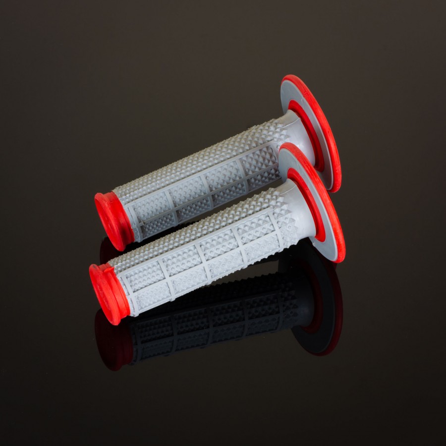 Renthal MX Grip Tapered Dual 1/2 Waffle Red