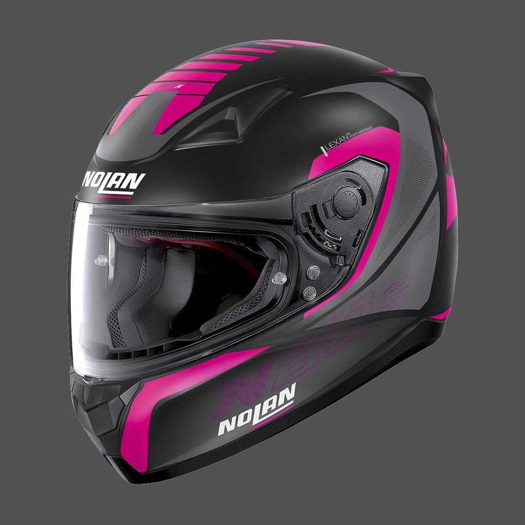Nolan Full Face Helmet Adept 83 Flat Black/Pink