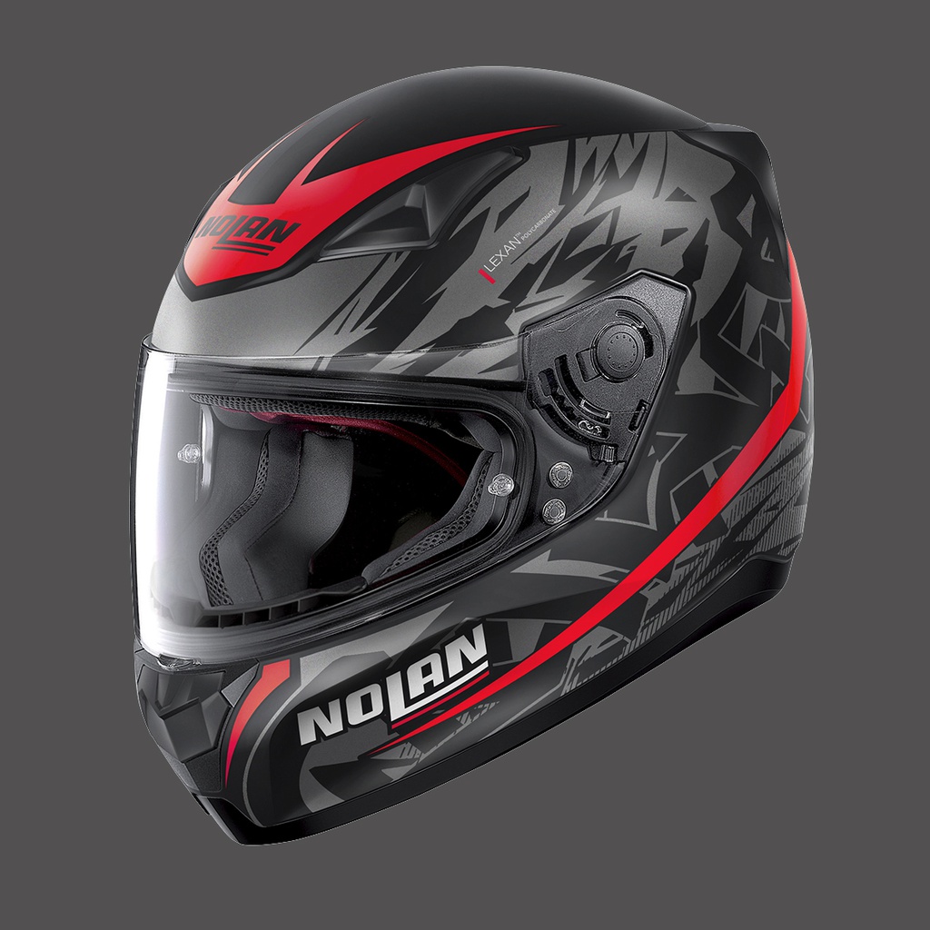 Nolan Full Face Helmet Metropolis 74 Flat Black/Red