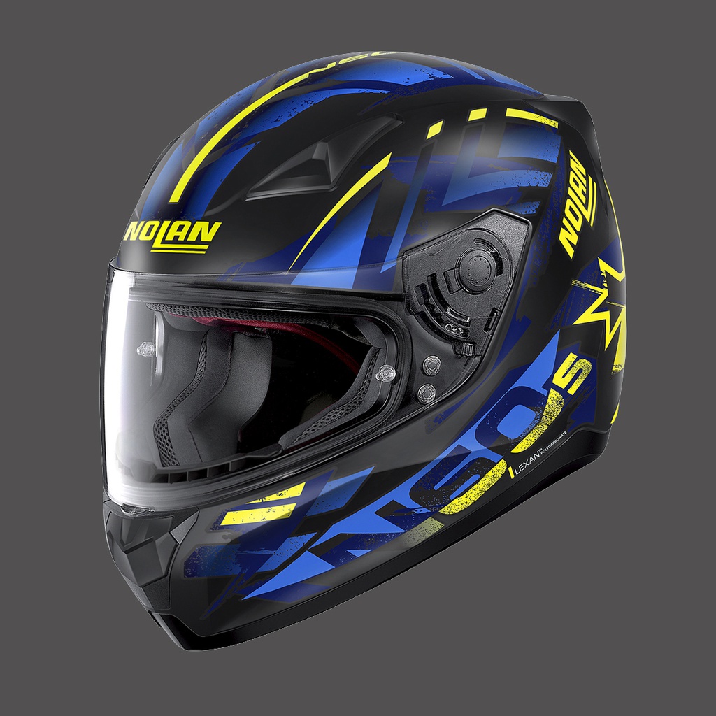 Nolan Full Face Helmet Secutor 72 Flat Black/Yellow/Blue
