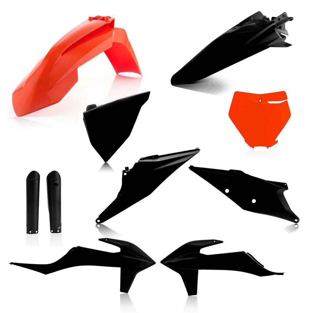 Acerbis Plastics Kit KTM SX|XC|F '19-23 Black/Orange