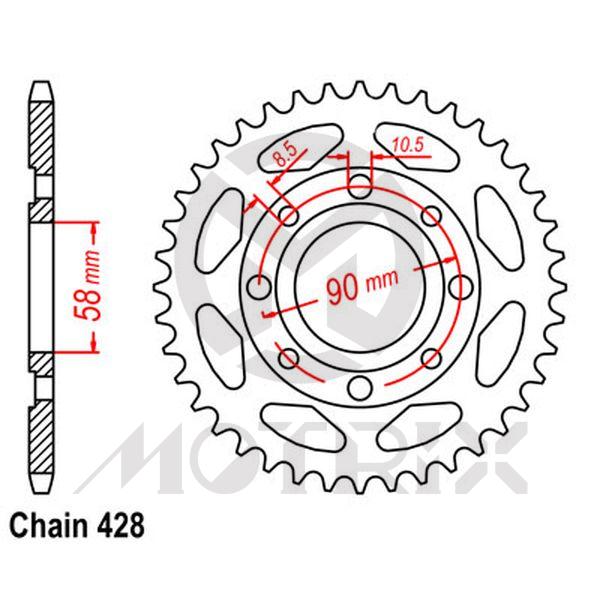 Motrix Rear Sprocket Gixxer 150 '22