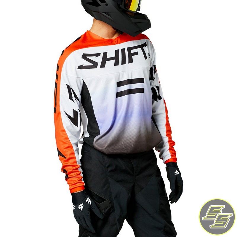 Shift White Label Fade MX Jersey Black/White/Orange