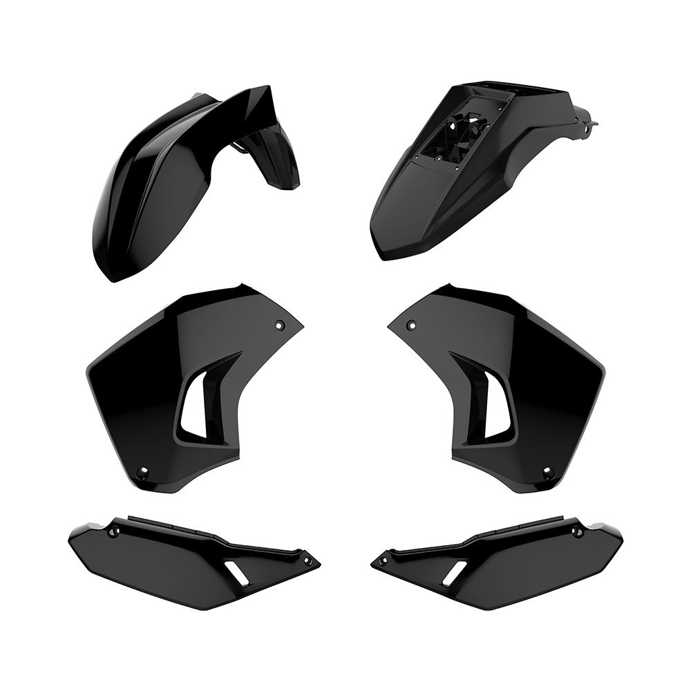 Polisport Plastic Kit Kawasaki KLR650 '08-18 Black