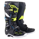 Alpinestars Tech 7 MX Boots Black/White/Blue/Yellow Flo