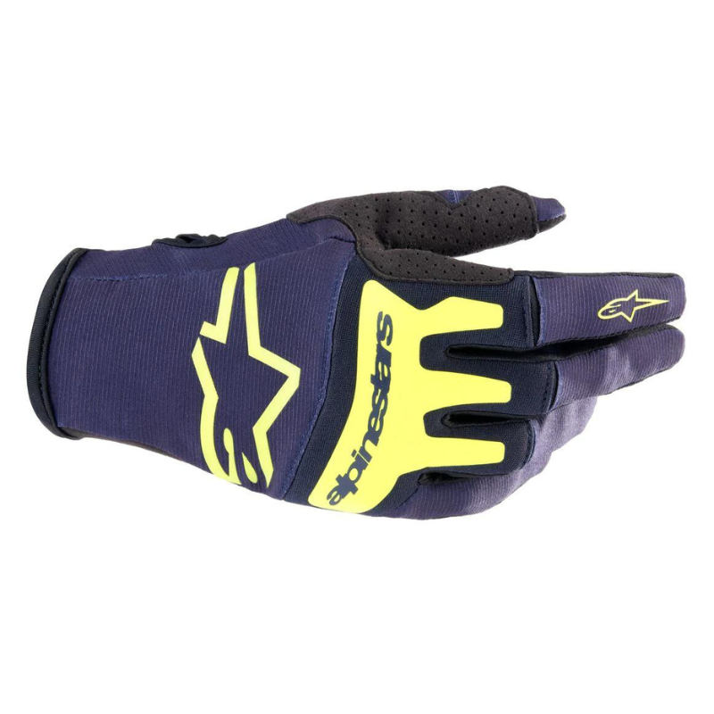 Alpinestars Techstar Gloves Night Navy/Yellow Fluo