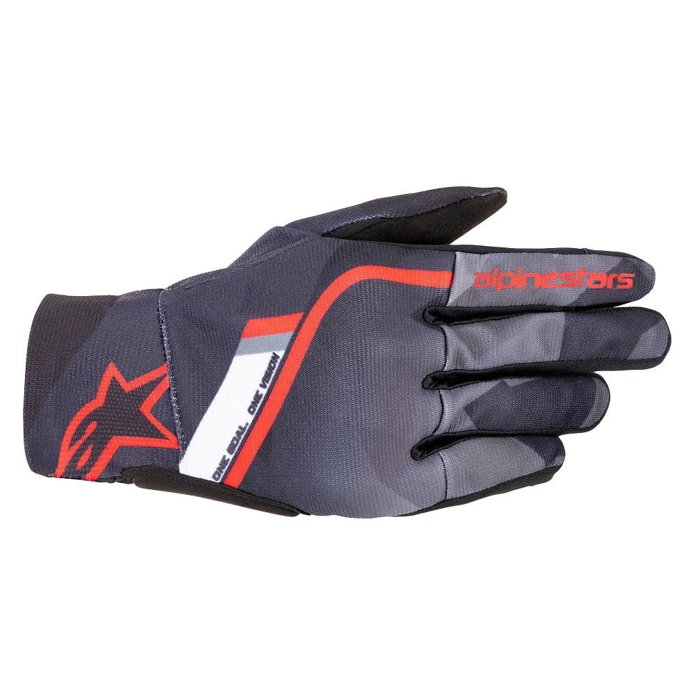 Alpinestars Reef Gloves Black/Grey Camo/Bright Red