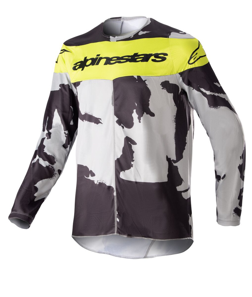 Alpinestars Youth Racer Tactical Jersey Cast Grey Camo/Yellow Fluo