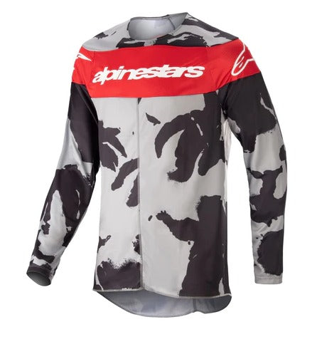 Alpinestars Youth Racer Tactical Jersey Cast Grey Camo/Red