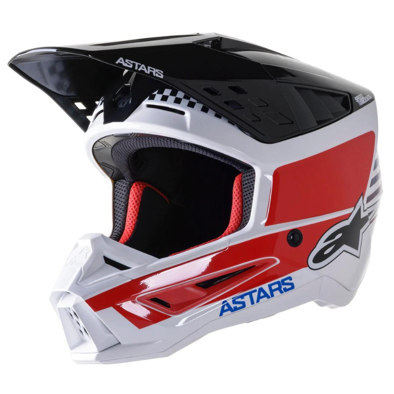 Alpinestars SM5 Speed MX Helmet White/Dark Blue/Red
