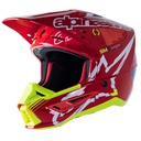 Alpinestars SM5 Action MX Helmet Bright Red/White/Yellow