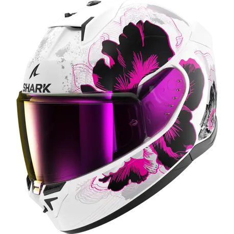 Shark D-Skwal 3 Full Face Helmet Mayfer WVA White/Purple/Grey